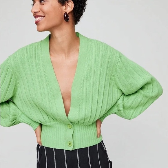 Aritzia Wilfred Thais Wool Plunge Cardigan - Picture 2 of 13